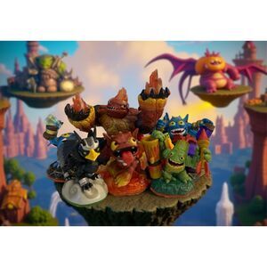 Activision Skylanders Eruptor, Pop Fizz x2, Hot Dog, Sonic Boom, Zook Figures